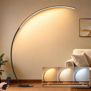 Dimmable LED Lamps for Living Room with 3 Color Temperatures, Ultra Bright 2000LM Arc Floor Lamps, Modern Standing Tall Lamp with Remote Control Reading Floor Lamp for Bedroom Office Classroom