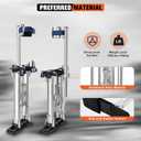 Drywall Stilts, 18"-30" Adjustable Heights Aluminum Work Stilts for Sheetrock Drop Ceiling Painting Painter Wall Painting or High Shrub Trimming