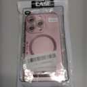 Magnetic for iPhone 16 Pro Case, with Camera Lens Protector, Compatible with Magnetic, Slim Shockproof Bumper Soft Silicone Metallic Lustre Phone Case for iPhone 16 Pro, Pink