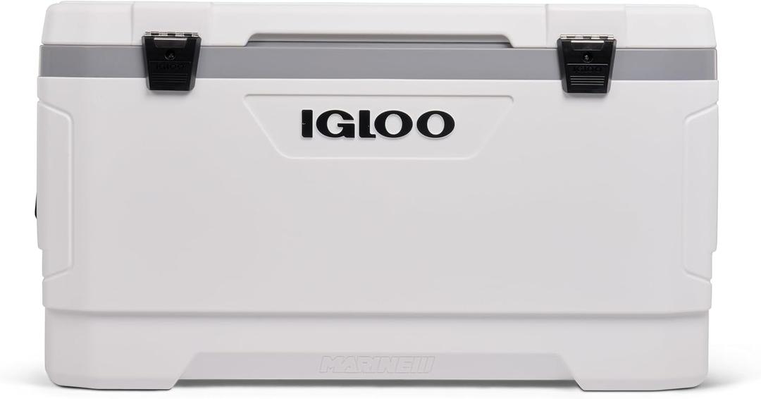 100 QT Igloo Marine Cooler | Insulated Hard Shell Ice Chest |Great for Fishing, Camping, Boating, & More