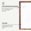 Opposite Wall - 11x17 in - Dark Solid Oak Wood Picture Frame - Lightweight, Versatile & Shatterproof - Wall Hanging Poster or Photo Frame - Wall Decor for Office, Gallery & Home
