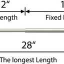 Turquoize 2 Pack Magnetic Curtain Rods for Metal Doors with Adjustable Length,Extends from 16 inch to 28 inch Magnetic Cafe Curtain Rod, Easy Installation for Any Steel Spaces, Nickel, 2 Pack