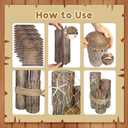 4 Sets Pirate Nautical Party Decoration Imitation Wooden Piling Paper Boxes Fishing Net Starfish for Under The Sea Birthday Ocean and Beach Theme Party Favors Adventure Birthday Photo Booth Props (4)