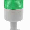 Led Signal Tower Stack Lights, Industrial Signal Warning Lights, Column Tower Lamp Andon Lights with Rotatable Base, Steady/Flashing Light Switchable, 110V 220V AC(2-Layer, no Buzzer)