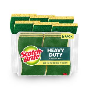 Scotch-Brite Zero Scratch Scrub Sponge, 12 Kitchen Sponges for Cleaning Around the Home, Bathroom & More, Effective + Gentle Dish Scrubber, Best for Nonstick Pots and Pans, Safe on Most Surfaces