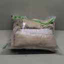 Pleated Linen Blackout Curtains 112 Inches Long for Living Room Pinch Pleat for Track System Custom Made Memory Shape Drape 100% Black Out Light Blocking Bedroom Window Curtain Greige Burlywood Birch