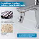 Hibbent NSF/ANSI/CAN 61 Certified Faucet Aerator, CUPC Certification 360 Twist Kitchen Sink Aerator, Dual-function Sink Sprayer Attachment, Faucet Replacement Part 55/64'' Female Thread, Chrome