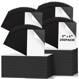 Macarrie 250 Pcs 4 x 6 Adhesive Magnetic Sheets with Adhesive Backing Cuttable Magnetic Paper Stickers Flexible Peel and Stick for Picture Crafts Die Storage Photos