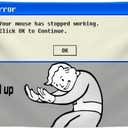 3x5 Feet Funny Error Flag with Quote "Your Mouse Has Stopped Working" with Four Brass Grommets - Polyester Meme Banner for Wall Decoration - Single Sided Tapestries Wall Room Decoration