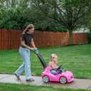Step2 Whisper Ride Cruiser Kids Push Car, Ride On Toy, Stroller Substitute, Includes Seat Belt & Horn, Made of Durable Plastic, Max Weight 50 lbs., For Toddlers 1.5-4 Years Old, Pink