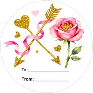 2 x Happy Valentine's Day Stickers 60Pcs Valentine Label Sticker for Wraping Adults and Kids Sealing Love Letter Envelope Decorating Boxes