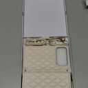 Rssviss Crossbody Case for iPhone 17 Pro Max Case Wallet, RFID Blocking Leather with Card Holder Kickstand, Handbag Zipper Flip Cover with Wrist Strap for iPhone 17 Pro Max Men Women 6.9", White