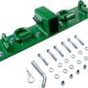 OneChoi Tractor Bucket Hooks Bolt on Hooks 2 Receiver, G70 Grade Grab Hooks, Forged D Rings, Tow Hook Bolts for Universal Tractor Buckets (Green 1.5 Bolt)