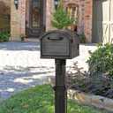 Architectural Mailboxes Grand Haven Plastic Mailbox Post, Compatibility Code A, B, C, D, GHP00BAM, Black