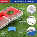 ROPODA Portable Cornhole Board Set,24x16 / 3020in Corn Hole Games for Adults with 8 Bean Bags, Lightweight Aluminum Alloy Edging Cornhole Set for Outdoor Games, Beach and Tailgates