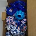 Beiker 20 Pack Puppy Chew Toys - Blue Dog Teething Toys for Puppies, Puppy Teething Rings and Ropes, Blue Rubber Toy Bundle for Small Dogs, Cute Interactive Dog Balls for Small Breed