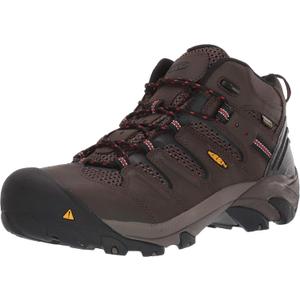 KEEN Utility Lansing Mid Waterproof Steel Toe (10.5, Cascade Brown/Brindle)