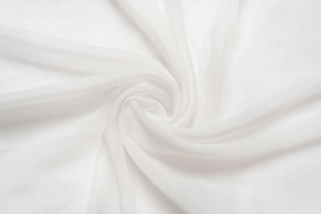 Ivory Chiffon Fabric by The Yard 59" Wide,10 Yards Continuous