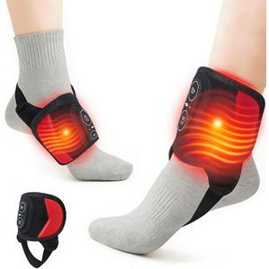 Red Light Therapy for Foot Massager,660nm Red Light & 850nm Near-Infrared for Foot and Ankle Massager for Wrist,Heel, Arch & Ankle Warm Relief, 3-Level Vibration & Heat, Ideal Gift,3000mAh