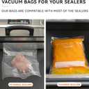 Wevac 8" x 12" Precut Vacuum Sealer Bags, 200 Count, Includes 5 Liquid Block Bags & 5 Bone Guard Pieces, Heavy Duty for Food Storage, Sous Vide & Meal Prep