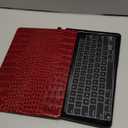 Compatible for MacBook Air 13 inch Case 2026 M5, 2022-2025 M4/M3/M2 A3449 A3240 A3113 A2681, Textured Luxury Crocodile Aligator Skin Snakeskin PU Leather Hardshell & Keyboard Cover, Burgundy