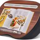 JARLINK Lap Beanbag Book Stand, Hands-Free Reading Pillow Stand for Neck Support, Comfortable Beanbag Book Holder for Bed, Sofa, Dorm Room, Travel (Muted Gray)