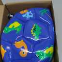 HyDren Soccer Ball Size 3 for Kids Cute Dinosaur Cartoon Soccer Ball Toy Soft Durable Sports Soccer for Outdoor Indoor Toddlers Game Training Including Pump Back to School (Blue Dinosaur)