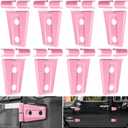 E-cowlboy Door Hinge Cover Trim Exterior Accessories for Jeep Wrangler JK JKU Sport Rubicon Sahara X Unlimited 2-Door & 4-Door 2007-2018 (Pink 8PCS)