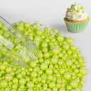 Edible Green Pearl Sprinkles,130g,Bright Green Pearls,Light Spring Sugar Pearls Mix Size Sprinkle for Cake Decorating,Baking Edible Candy,Cake Decorations,Cupcake Toppers,Cookie Donuts Ice Cream Toppings,Birthday Party Easter Supplies