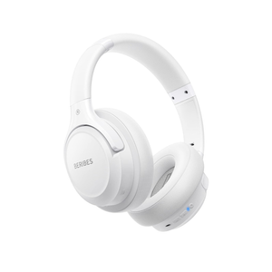 BERIBES Bluetooth Headphones Over Ear, 65H Playtime and 6 EQ Music Modes Wireless Headphones with Mic, HiFi Stereo Foldable Lightweight Headset, Deep Bass for Home Office Cellphone PC Etc.(White)