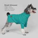 cyeollo Small Dog Sweater, Warm Stretchy Sweaters for Small Dogs Girl, Pullover Knitted Thermal Winter Big Dog Clothes with Sleeves, Turtleneck Pet Beagle Border Collie Apparel, Aqua Green L