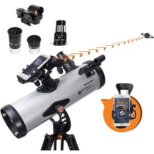Celestron  StarSense Explorer LT 114AZ Smartphone App-Enabled Telescope  Works with StarSense App to Help You Find Stars, Planets & More  114mm Newtonian Reflector  iPhone/Android Compatible