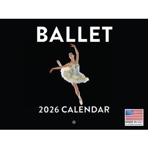 Ballet Calendar 2026 Monthly Wall Ballerina Gifts Calender 12 Month | American Made In The USA