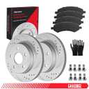 Front Drilled Brake Rotors Ceramic Pad for Dodge Ram 1500 Durango Chrysler Aspen