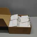 Honoson 100 Pcs Thicken White Mini Gift Bags with Handles, 3.9 x 4.7 x 2.4 Inch Small Paper Goodie Shopping Bags for Small Business Party Wedding Gift Wrap Valentine