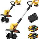 20V Cordless Tiller Cultivator for Gardening, 2x4.0Ah Batteries