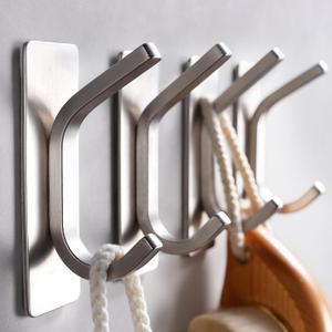 Taozun Towel Hook - Self Adhesive Hooks Bathroom Hooks Stainless Steel Robe Coat Hook 4-Packs