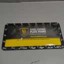 GG Grand General 60469 Black License Plate Frame w/Chrome Rivets, 2 Holes Black Frame
