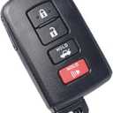 SUPALAND Key Fob Shell Case Replacement Fits for Toyota Avalon Camry Corolla RAV4 Highlander Sequoia 2011 2012 2013 2014 2015 2016 2017 2018 2019 Keyless Entry Remote Control 4 Button Case Cover