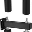 6 Inch Slide Gate Guide Rollers, Gate Roller Guide with Heavy Alloy Steel Assembly Dual Hard Nylon Rollers Rust Proof Sliding Gate Rollers Slide Gate Guide Post Rollers(2 Pack)