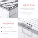 Collapsible Storage Bins with Lids 30L, Folding Plastic Stackable Utility Crates 2-Pack, Durable Containers for Home & Garage Organization - Oyster White
