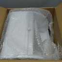 Modern Metal White Bread Box for Kitchen Countertop for Homemade Loaf Sourdough, Roll Top Breadbox for Kitchen Countertop Storage Container Bin, Farmhouse Stainless Steel Bread Keeper for Counters