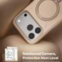 TORRAS Q3 Silicone 360 Spin for iPhone 17 Pro Case with Stand, Fit for MagSafe, Magnetic Ring Kickstand with Camera Control, Liquid Silicone Rubber Soft Phone Case for iPhone 17 Pro 6.3'', Dune Beige