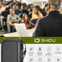 SHIDU Voice Amplifier for Teacher with Portable Microphone and Speaker, 18W Megaphone with Wired Mic Headset, IPX5 Waterproof & Rechargeable Bluetooth Speaker Systems for Tour Guide (NOT Wireless)
