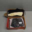 7 Pcs Men's Renaissance Costume Medieval Pirate Shirt Ankle Banded Pants Viking Costume Accessories Set (Large, Black)