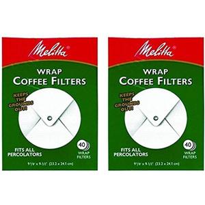 Melitta White Wrap Around Coffee Filter for Percolator (Pack of 2)