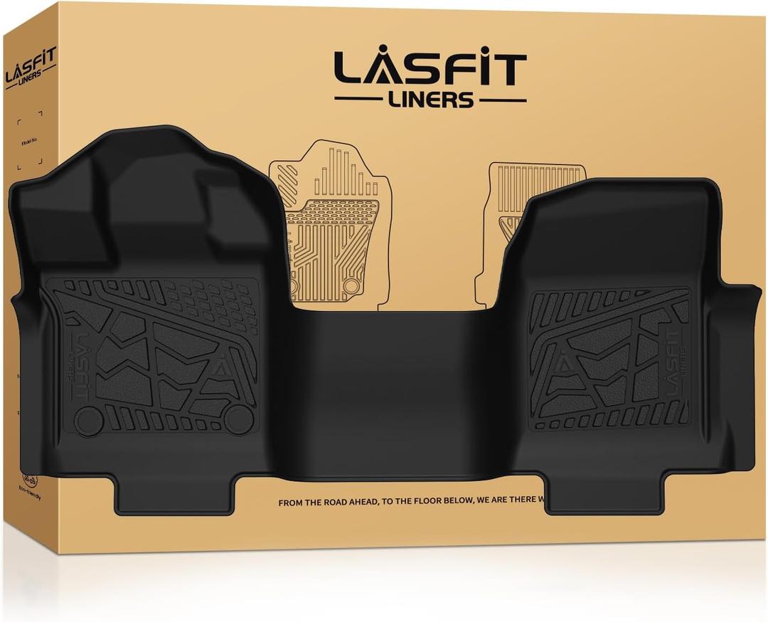 LASFIT Mats for 2015-2027 Ford F-150 Regular Cab Bench Seat Vinyl Floor