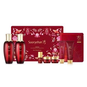 Sooryehan Hyobidam Fermented Bundle Gift Set (14fl oz) - Hyobidam Korean Skin Care Gift Set with Toner, Emulsion, Essence, Cream, Eye Cream, Mask & Foam,. Wild Ginseng Anti-Aging Hydration & Firming.