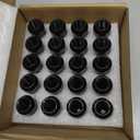 GAsupply 1/2x20 Black Lug Nuts 20pcs - 1/2-20 Long Closed End Bulge Acorn Lug Nuts Cone Seat - 1.9" 48mm Tall 3/4" 19mm Hex
