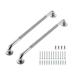 Grab Bars for Shower, 24 Inch Shower Handle, 2 Pack, Polished Nickel
Grab Bars for Bathroom, Stainless Steel, Anti-Slip Textured Grip, 1-Inch Diameter, Wall-Mounted Safety Support for Seniors